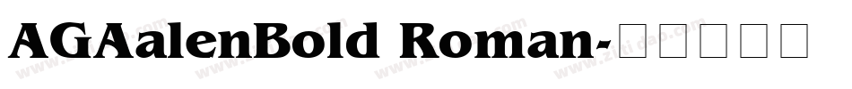 AGAalenBold Roman字体转换